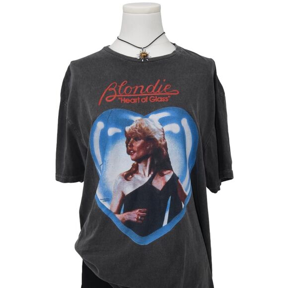 Faded Blondie Band Tee 90s Grunge Vibe Sz L - Picture 1 of 4